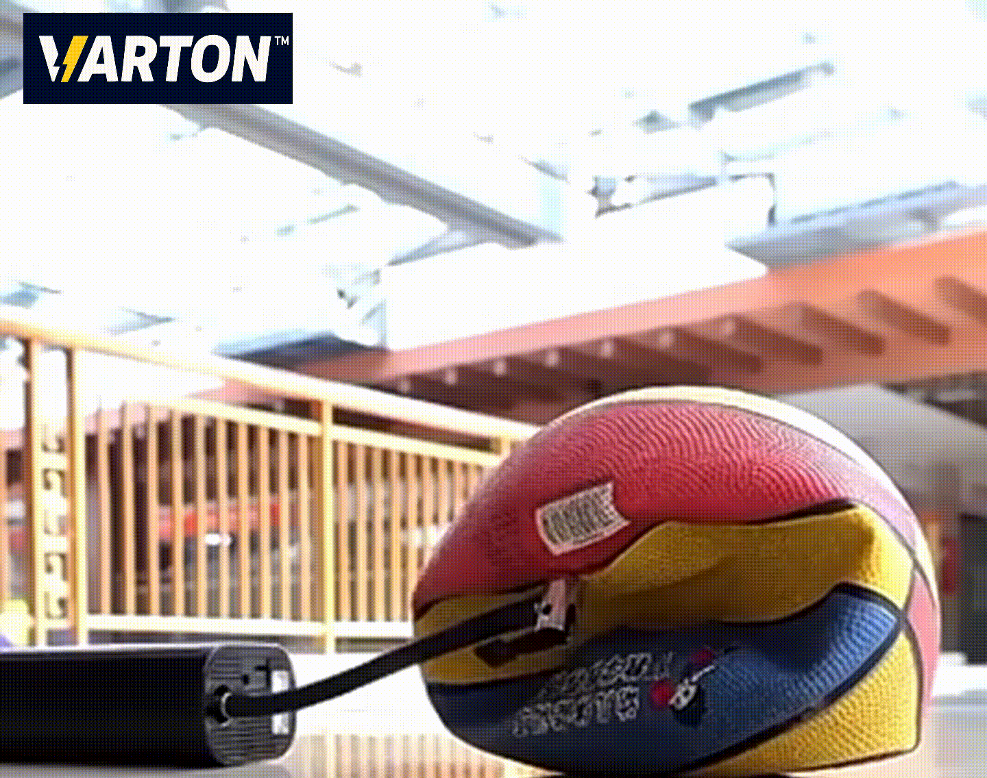 Labda felfújása Varton kompresszorral